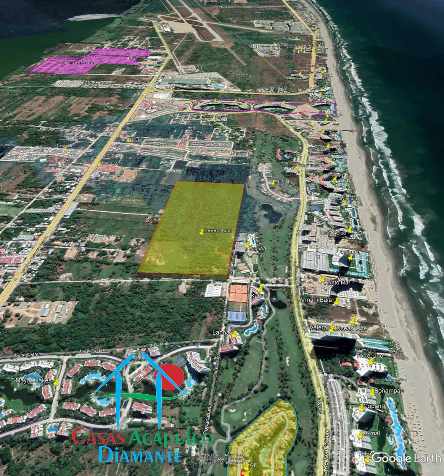 Terreno Playa Diamante Parcela 219 - Ubicación satelital y entorno 1